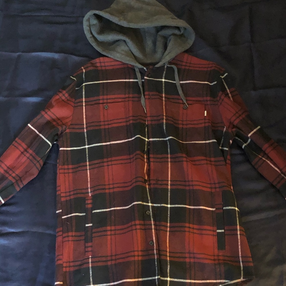 “Active Flannel Hoodie”